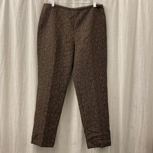 Michael Kors Brown Cream Virgin Wool Dress Pants Made in‎ Italy Size 12